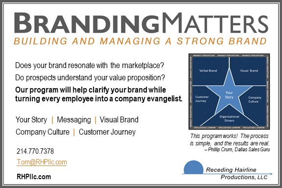 Branding Matters - Building and Managing A Strong Brand

Does your brand resonate with the marketplace? 
Do prospects understand your value proposition?
Our program will help clarify your brand while turning every employee into a company evangelist.   
